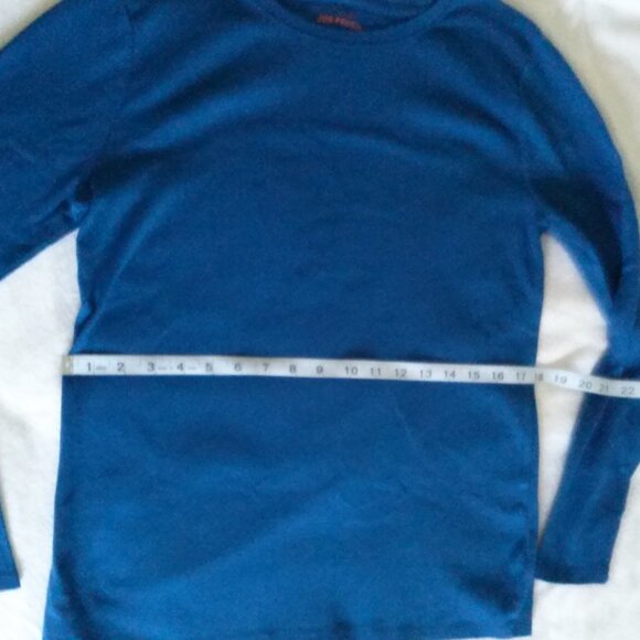 Joe Fresh Women's Organic Cotton Long Sleeve, Dark Blue, Large - Picture 3 of 8